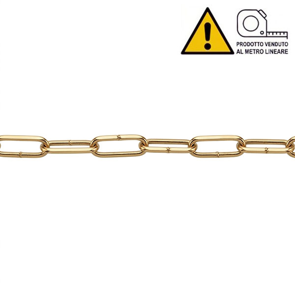 MINUTEX Catena Filo in Acciaio Ottonato MOD. 885 D.MM 2,2 - MINUTEX